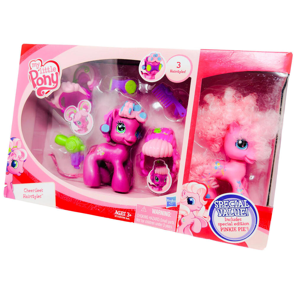 My Little Pony 2009 G3.5 Cheerilee Hairstyles Bonus Pinkie‎ Pie Horse Hasbro NIB